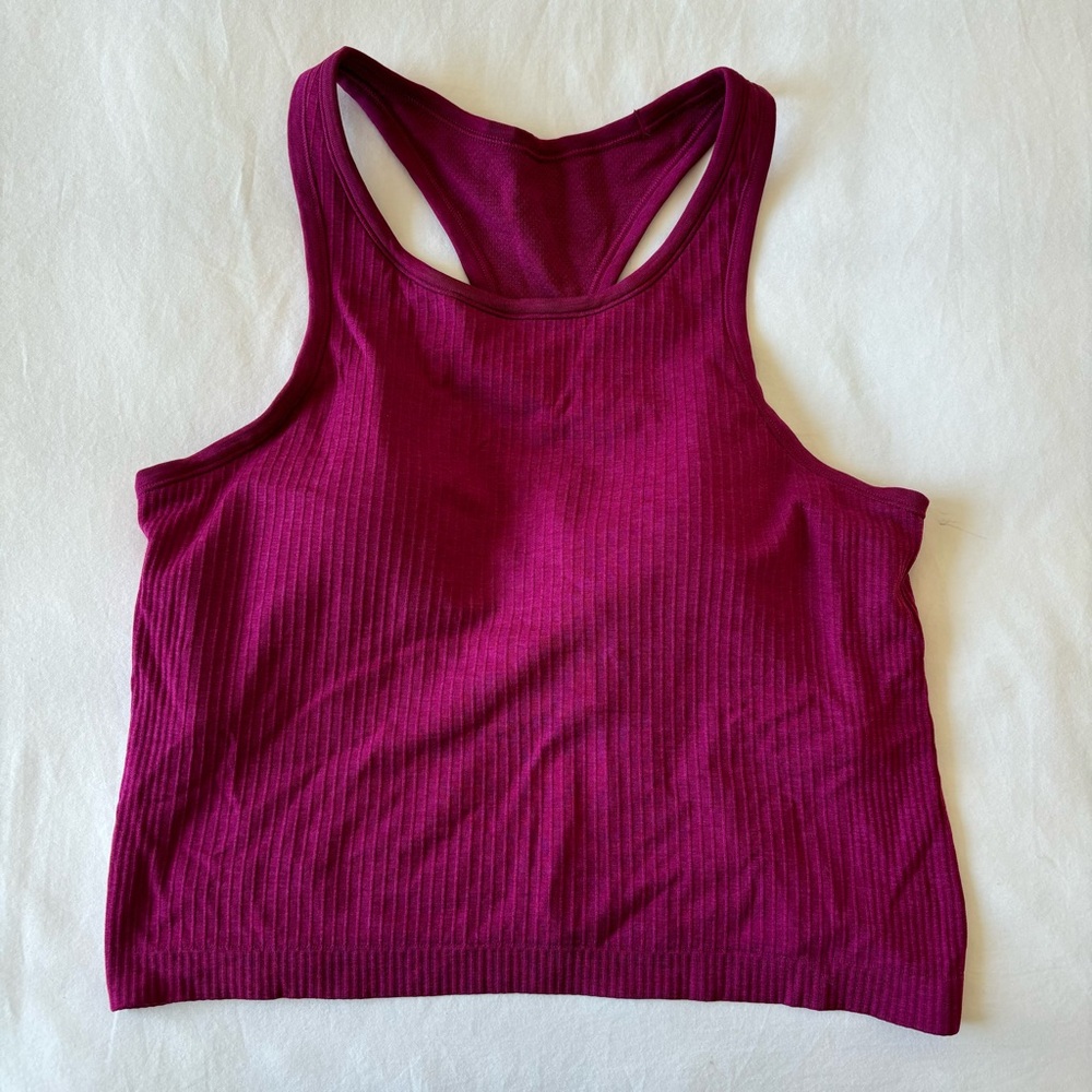 Lululemon Ebb to Street Cropped Racerback Tank Top Light Support, B/C Cup